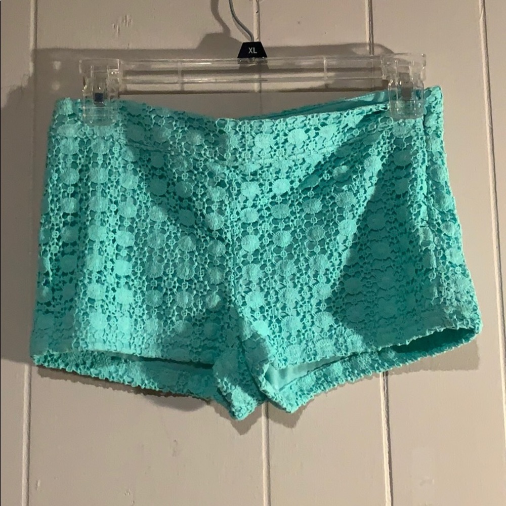 Forever 21 Teal Laced Shorts⭐️